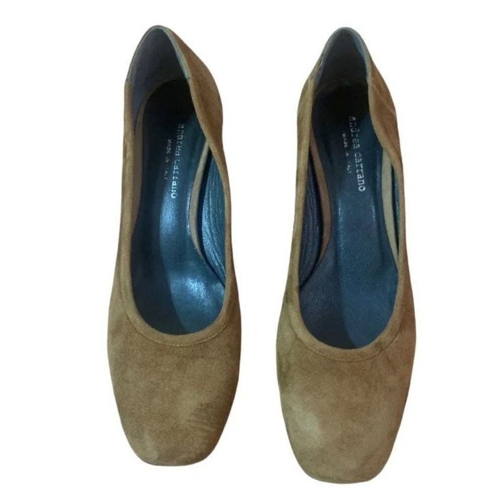 Andrea Carrano Brown Suede Pumps | Sz 7.5 - Picture 2 of 5